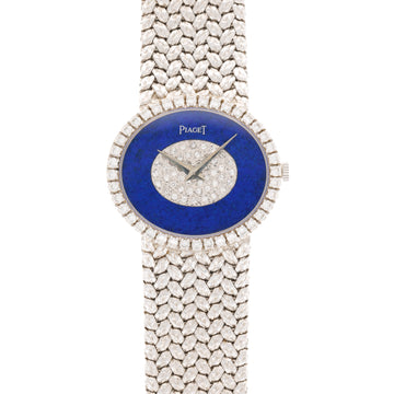 Piaget White Gold Lapis Diamond Watch Ref. 9806