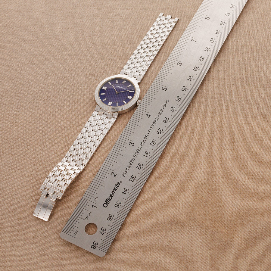 Audemars Piguet White Gold Hobnail Watch with Blue Dial