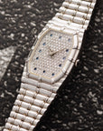 Audemars Piguet White Gold Bamboo with Sapphire Markers