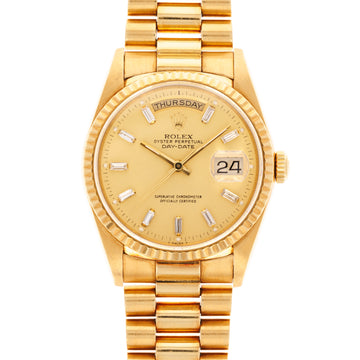 Rolex Yellow Gold Day-Date Ref. 18238 with Baguette Diamond Dials