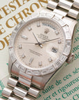 Rolex Platinum Day-Date Baguette Diamond Watch Ref. 18366 with Bucherer Warranty