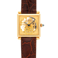 Cartier Yellow Gold Tank Obus Skeleton Watch Ref. 2380, Edition of 100 Pieces