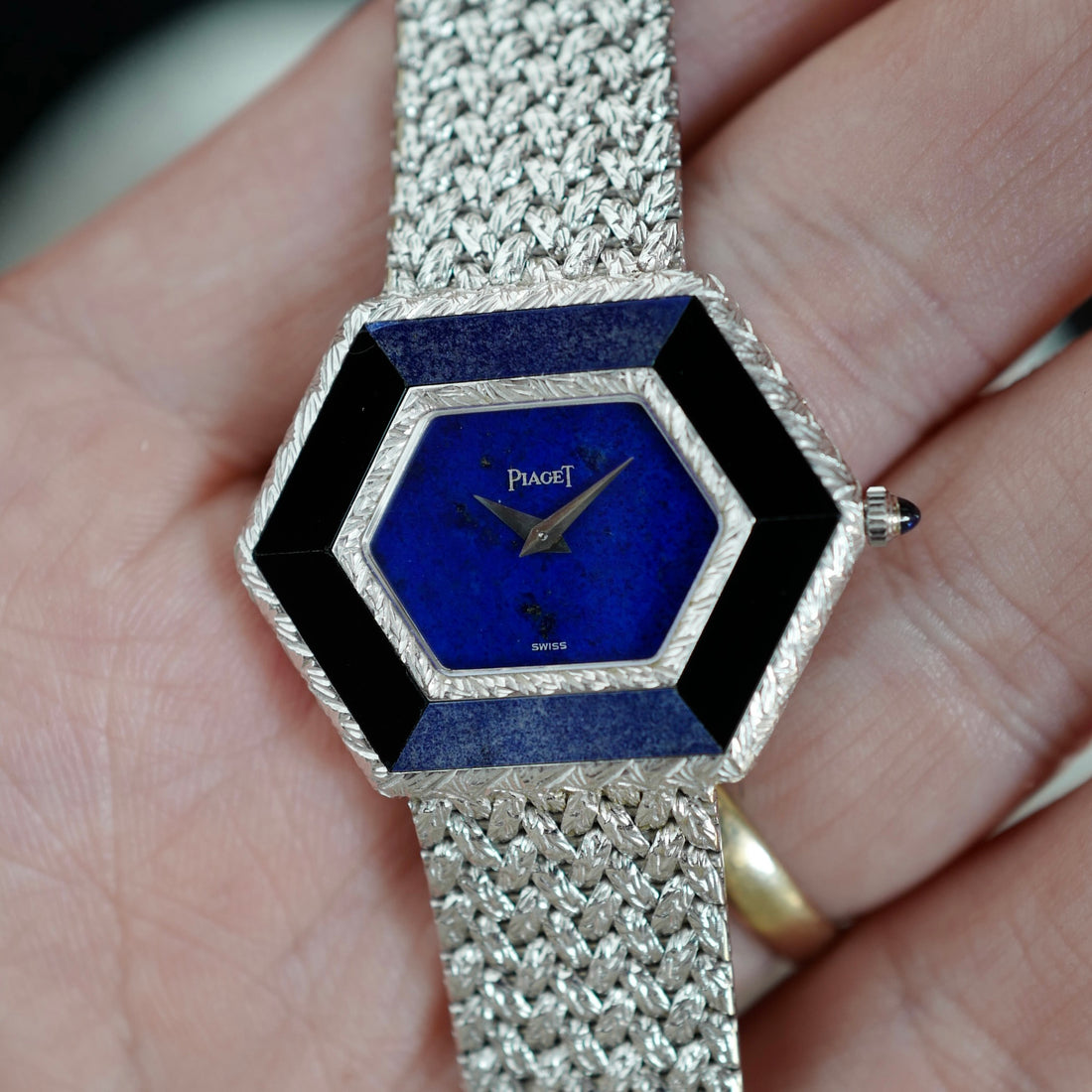 Blue Saffiano Hexagon Watch Roll - Three Watches – Leather & Time