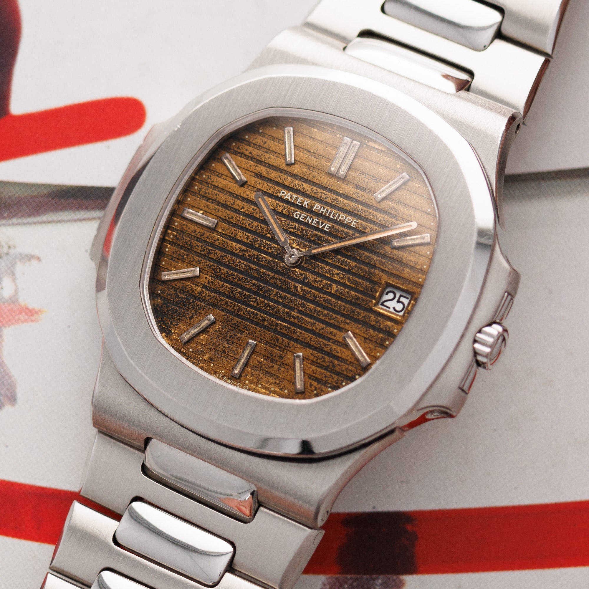 Patek Philippe Steel Nautilus Watch Ref. 3700 with Tropical Brown Dial