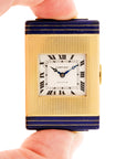 Cartier - Cartier Yellow Gold and Enamel Travel Watch - The Keystone Watches