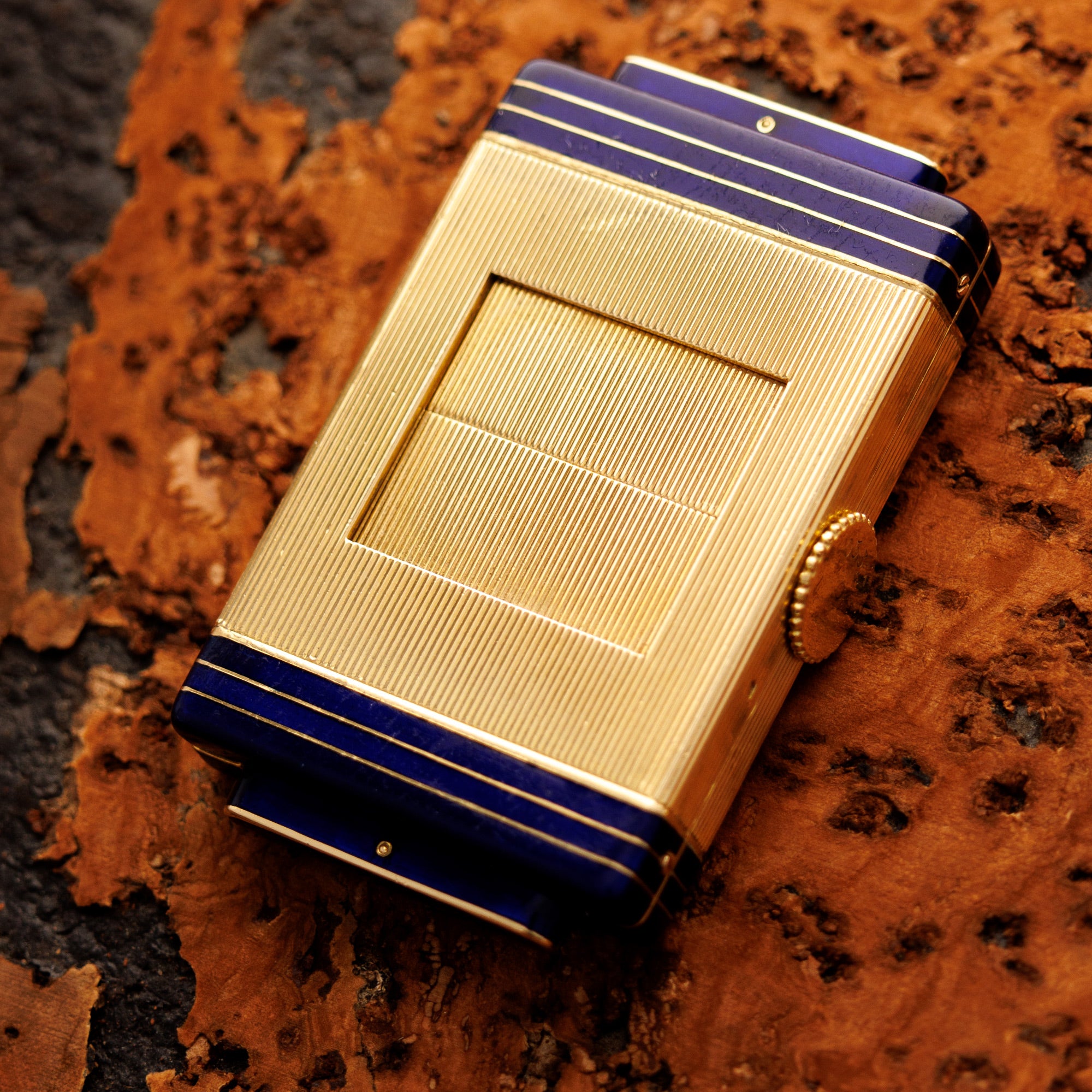 Cartier - Cartier Yellow Gold and Enamel Travel Watch - The Keystone Watches