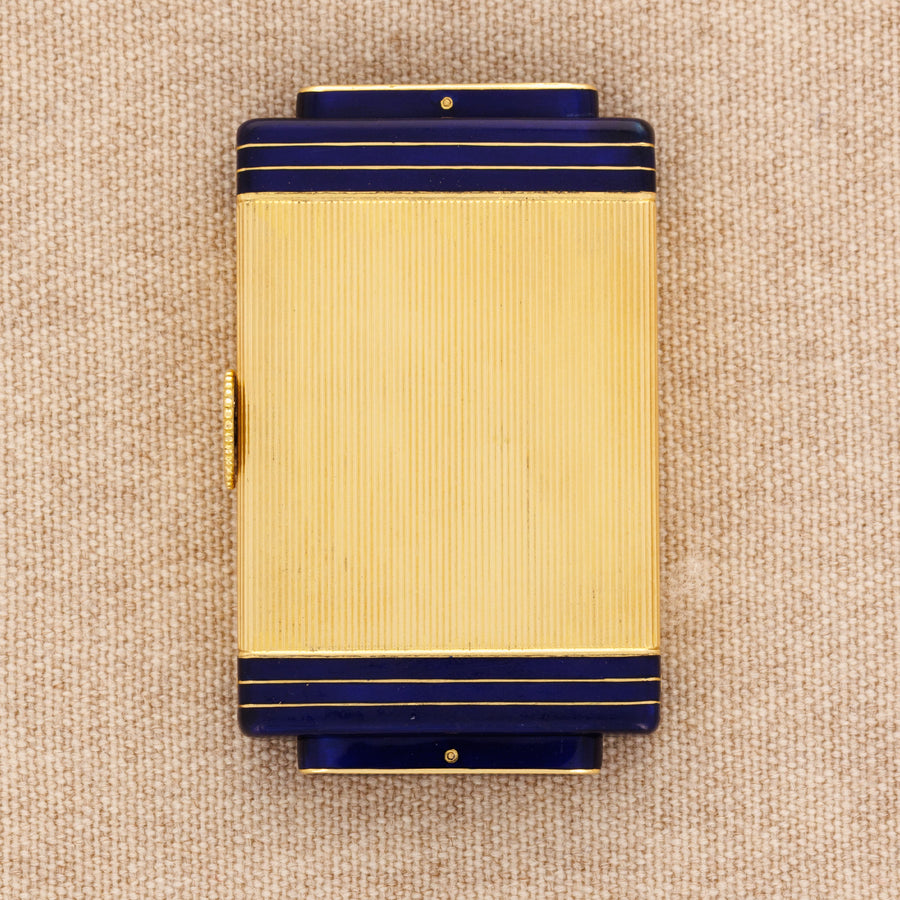 Cartier Yellow Gold and Enamel Travel Watch