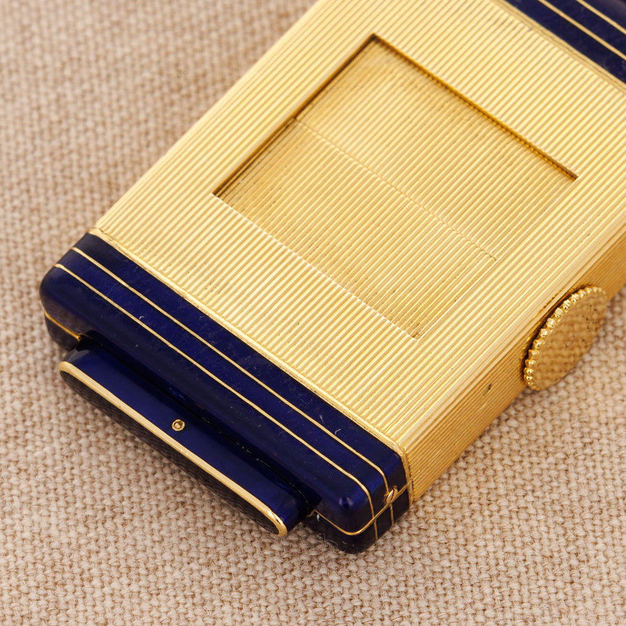 Cartier Yellow Gold and Enamel Travel Watch