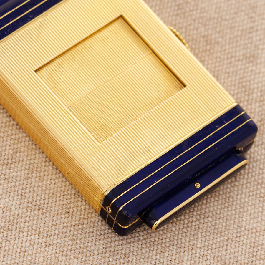 Cartier Yellow Gold and Enamel Travel Watch