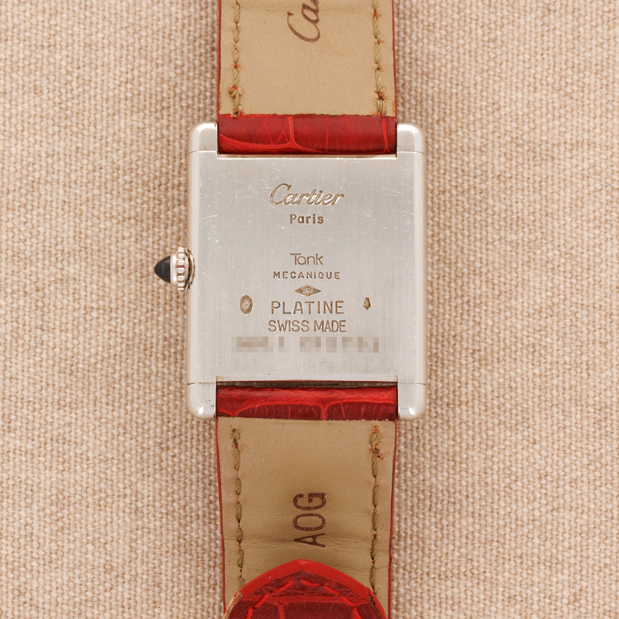 Cartier - Cartier Platinum Tank Ref 16011/W1528351 - The Keystone Watches