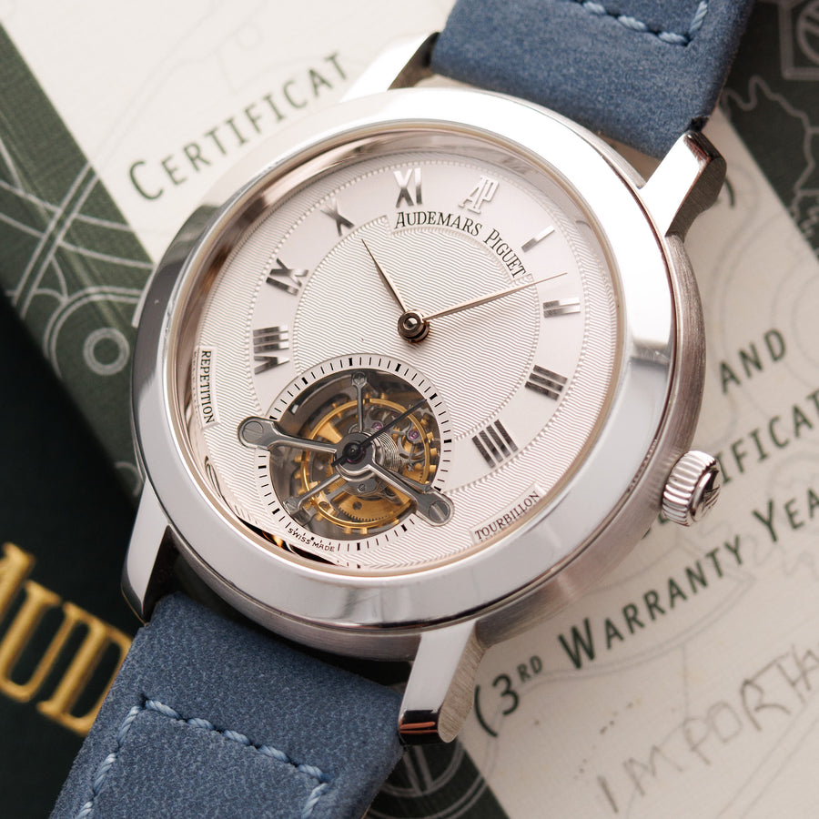 Audemars Piguet White Gold Tourbillon Repeater Watch Ref. 25858