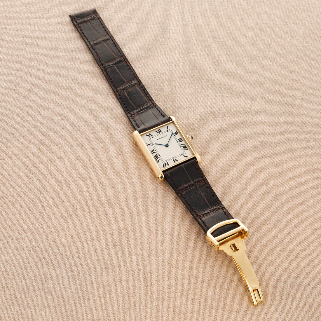 Cartier Tank Louis Automatique Jumbo 17002 - Cartier yellow gold Mes – Mr  Watchley