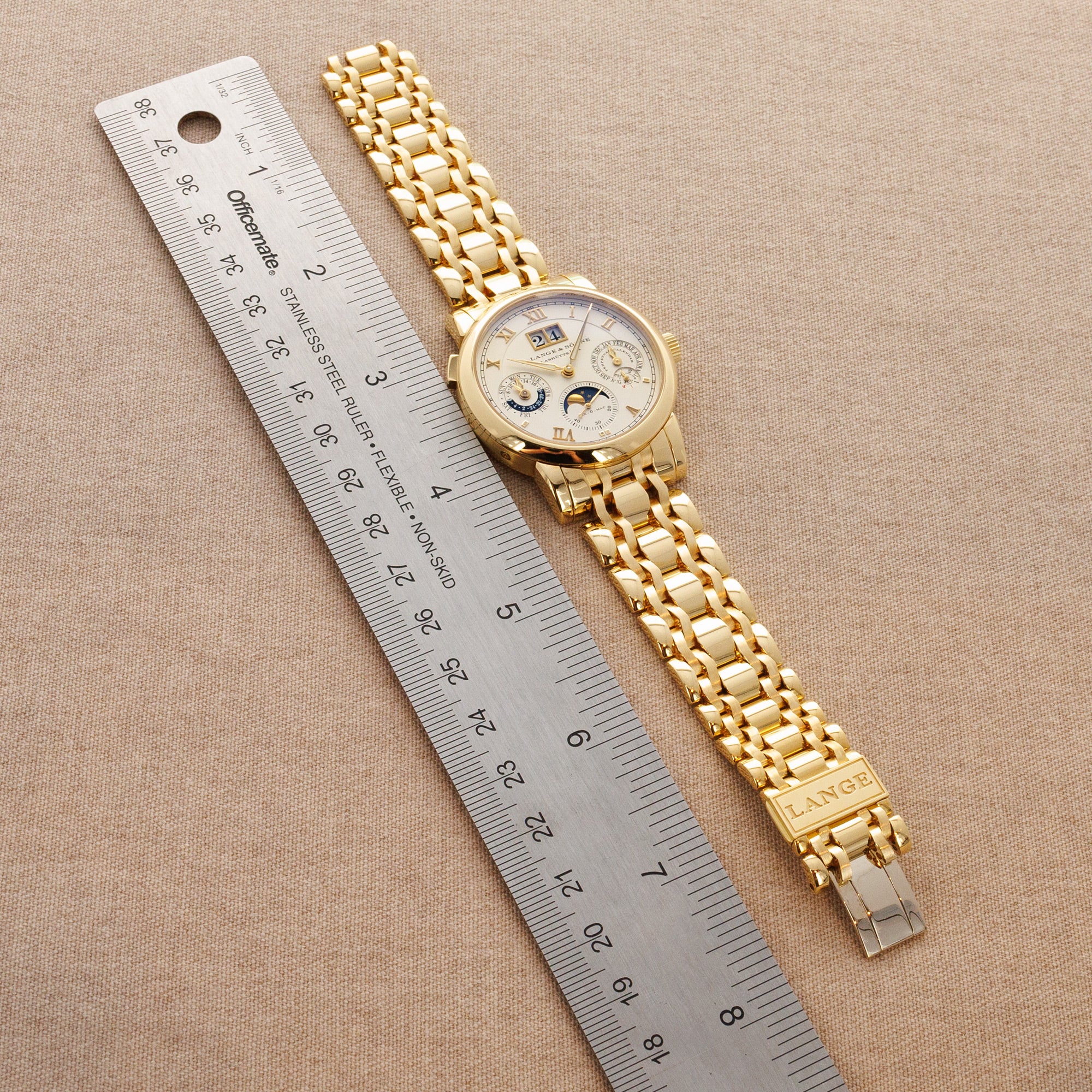 A. Lange &amp; Sohne - A. Lange &amp; Sohne Yellow Gold Langematik Perpetual Wellendorf Bracelet Ref 310.221 - The Keystone Watches