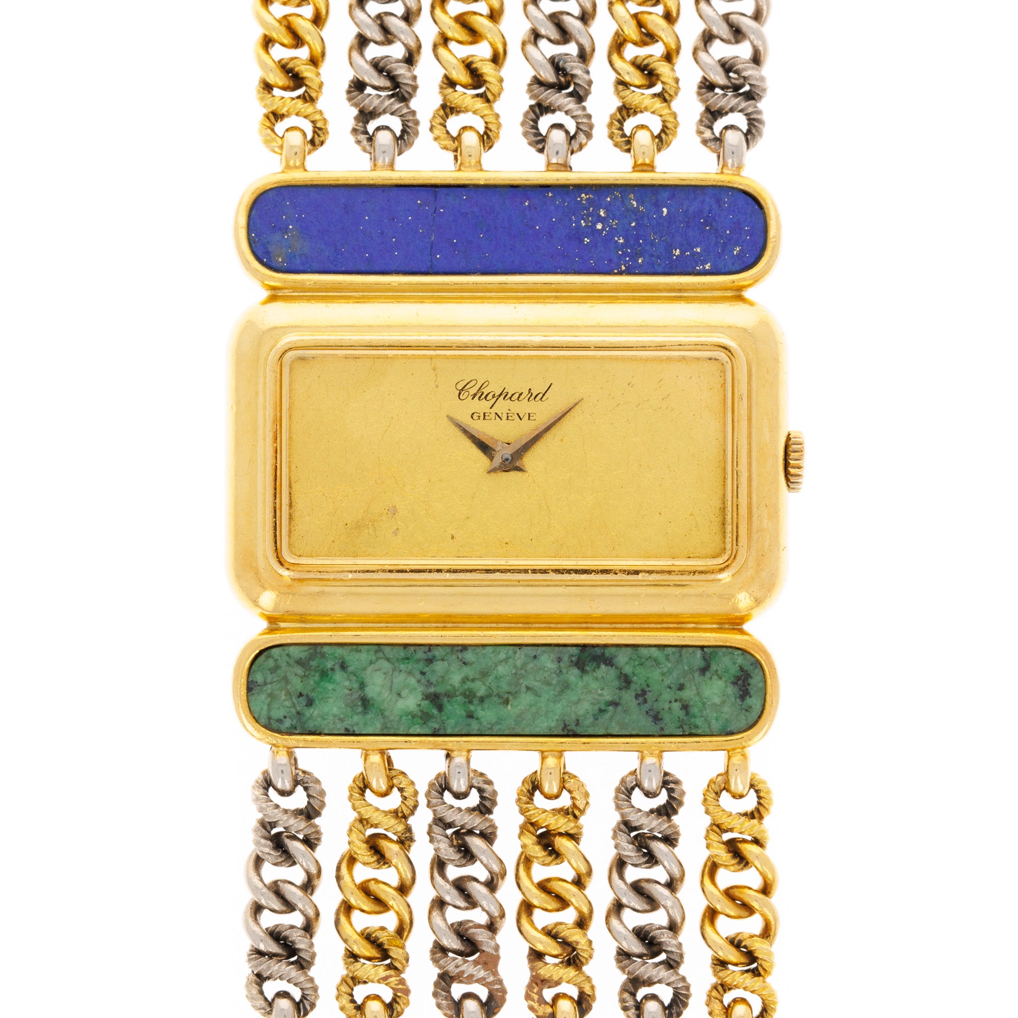 Chopard - Chopard Yellow Gold Lapis &amp; Nephrite Watch - The Keystone Watches