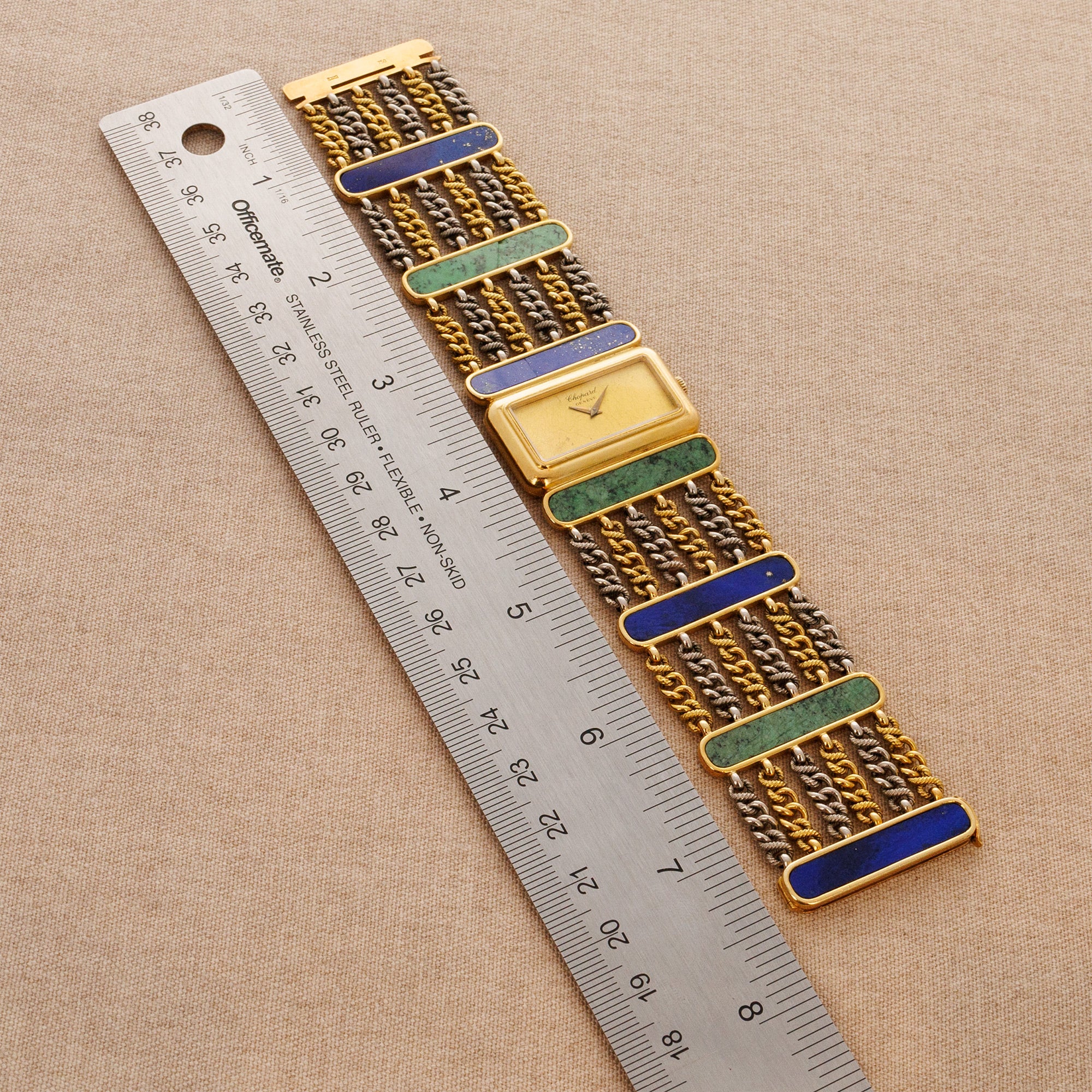 Chopard - Chopard Yellow Gold Lapis &amp; Nephrite Watch - The Keystone Watches
