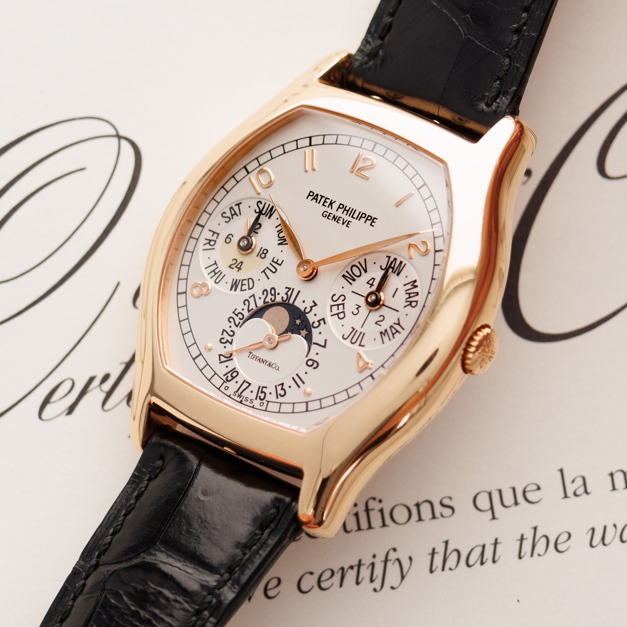 Patek Philippe - Patek Philippe Rose Gold Perpetual Calendar Ref. 5040 retailed by Tiffany & Co. - The Keystone Watches
