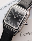 Cartier - Cartier Steel Santos Dumont Ref. WSSA0046 with Black Lacquer Dial - The Keystone Watches