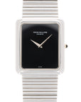Patek Philippe - Patek Philippe White Gold Bracelet Watch Ref. 3649 with Onyx Dial - The Keystone Watches