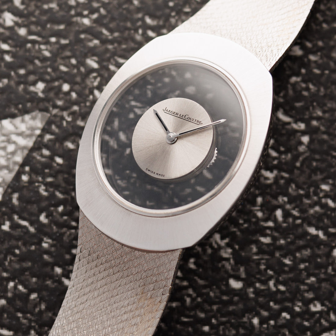 Jaeger LeCoultre White Gold Tonneau Mystery