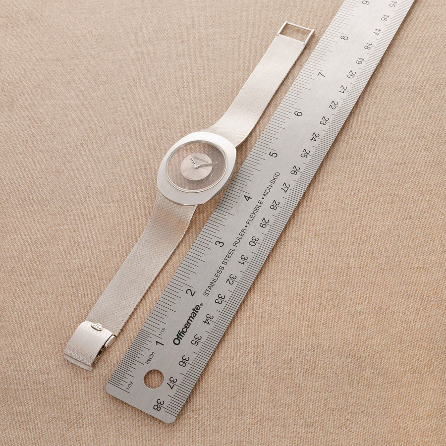 Jaeger LeCoultre White Gold Tonneau Mystery