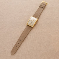 Patek Philippe Yellow Gold Rectangular Watch Ref. 10 with Remarkable Engraving Details