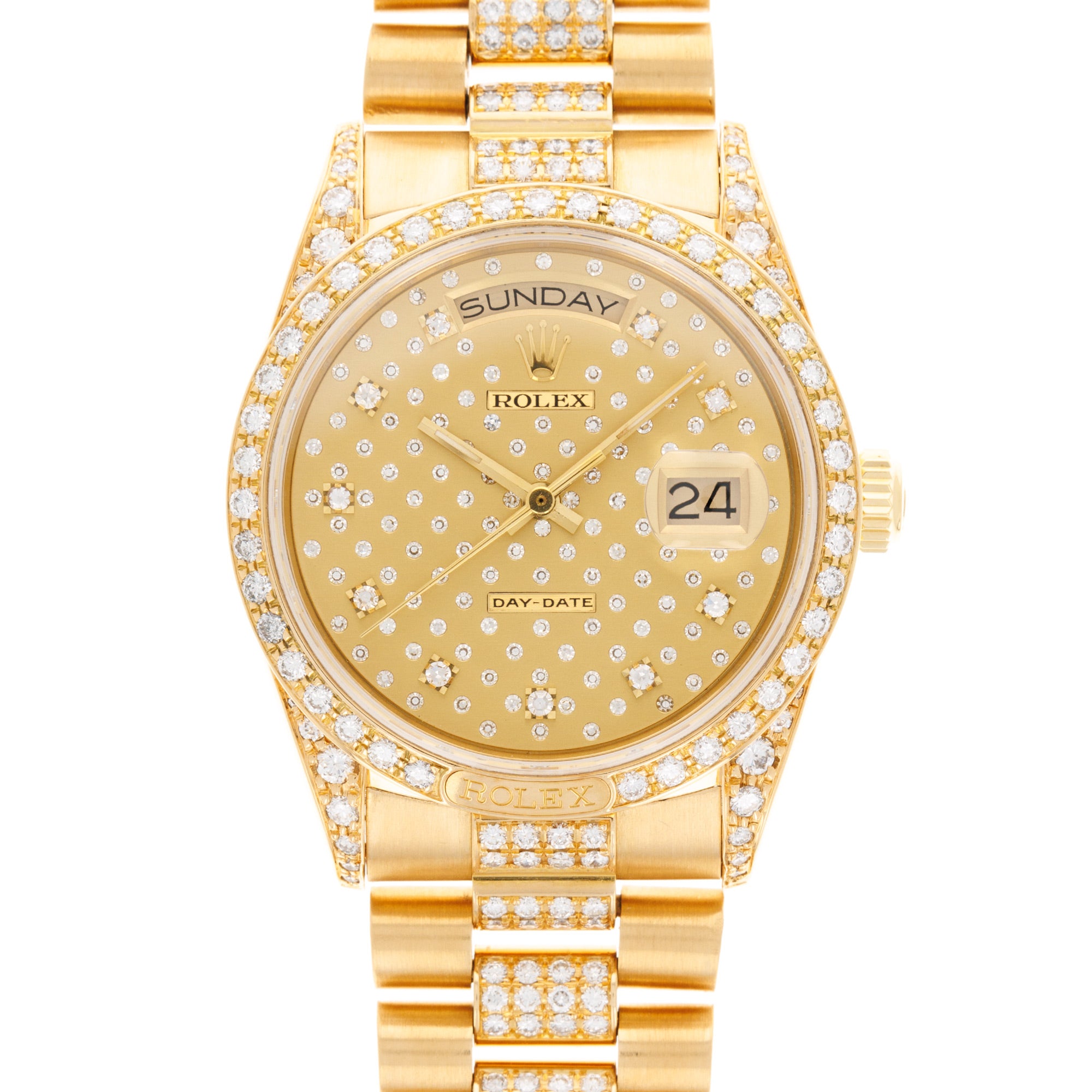 Rolex - Rolex Yellow Gold Day-Date Ref. 18138 with Factory Diamonds - The Keystone Watches