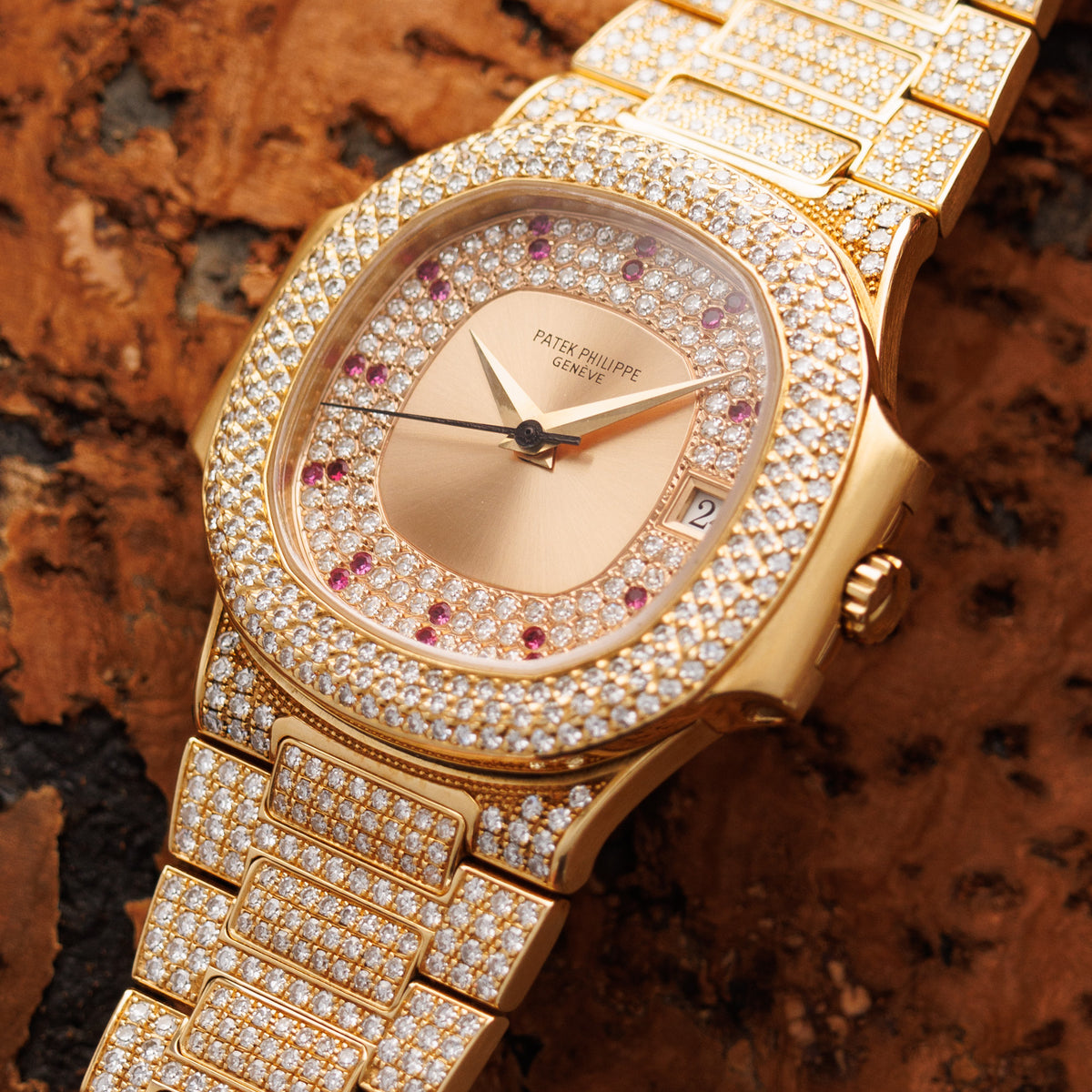 Ruby Nautilus Patek Philippe Nautilus 3800 18k YG – The Keystone Watches