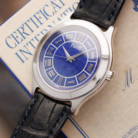 Piaget White Gold Lapis Lazuli Watch Ref. 26011