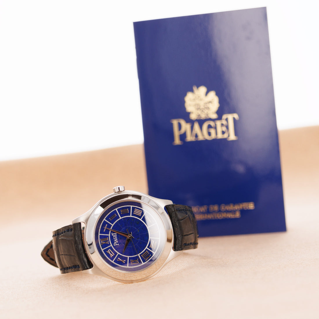 Piaget White Gold Lapis Lazuli Watch Ref. 26011