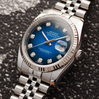 Rolex Steel Datejust Ref. 116234 with Blue Vignettte Dial