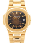 Patek Philippe Yellow Gold Jumbo Nautilus Watch Ref. 3700 with Attractive Tropical Dial