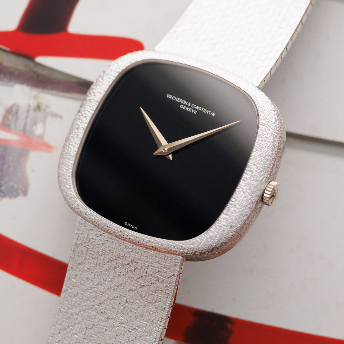 Vacheron Constantin White Gold Watch with Onyx Dial