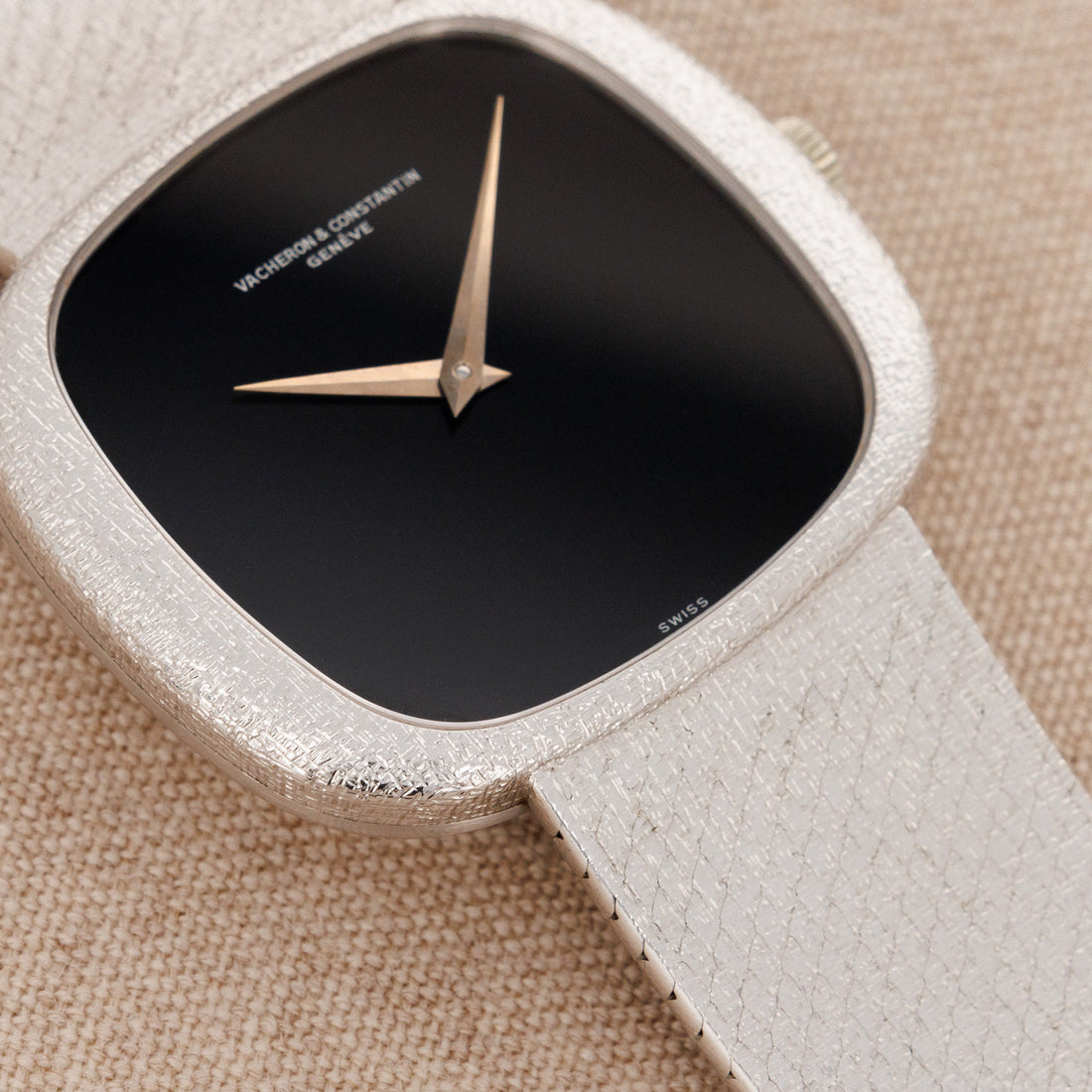 Vacheron Constantin White Gold Watch with Onyx Dial