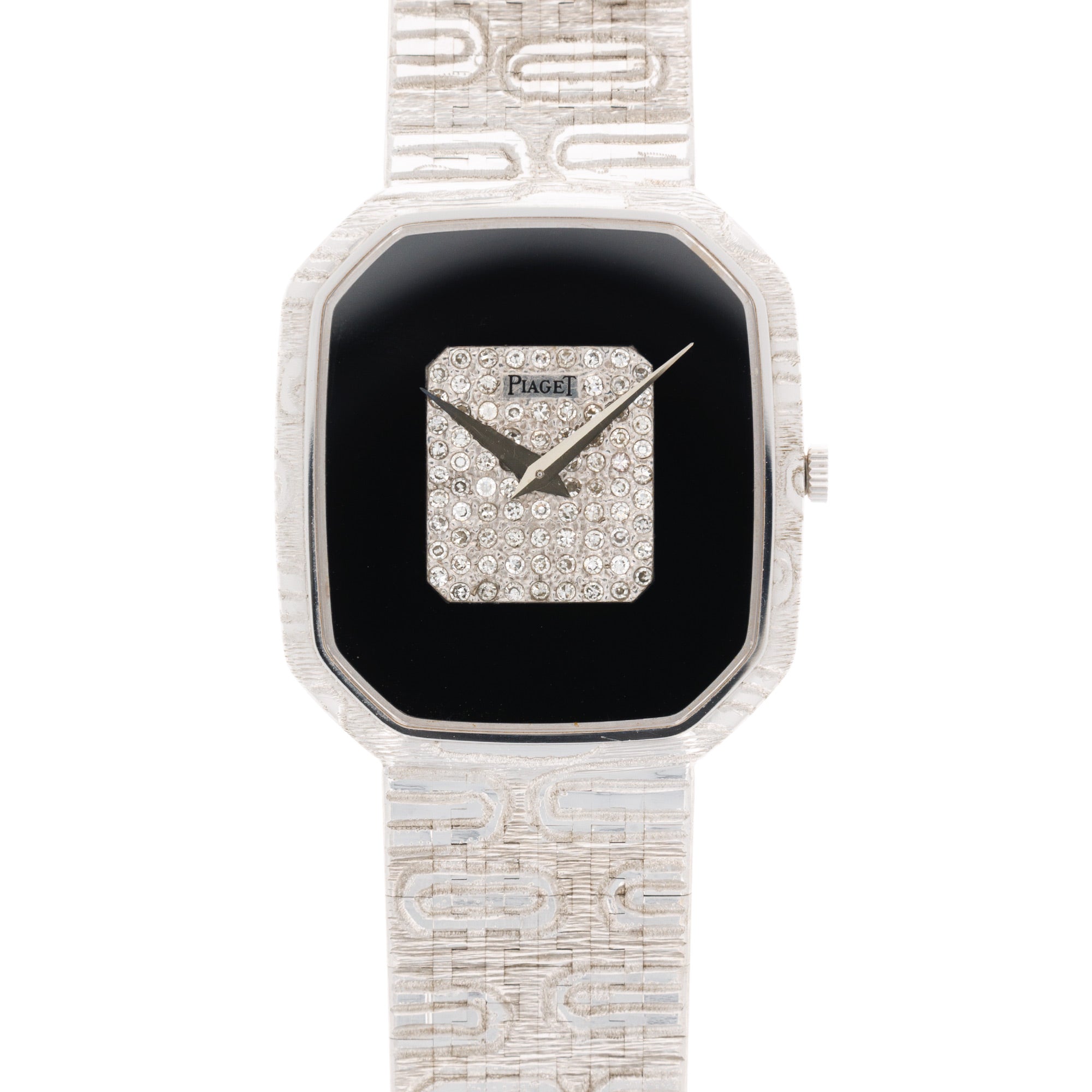 Piaget - Piaget White Gold Onyx and Diamond Watch Ref. 9791A15 - The Keystone Watches