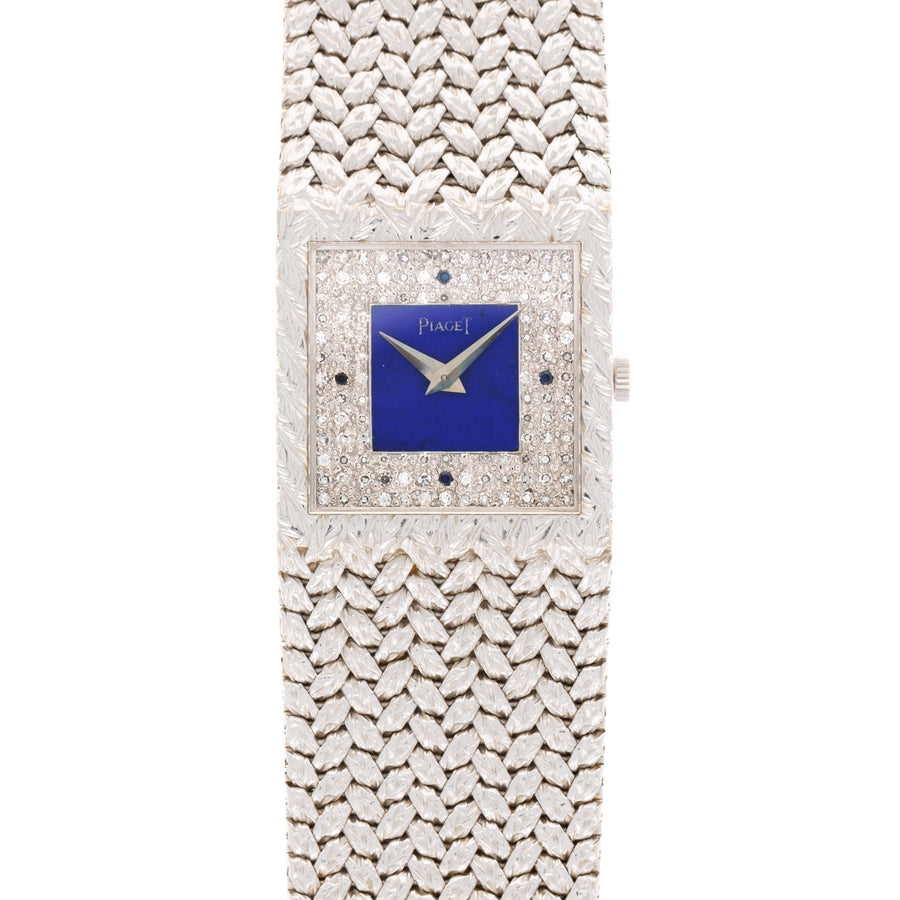 Piaget White Gold Lapis and Diamond Watch Ref. 9352D2