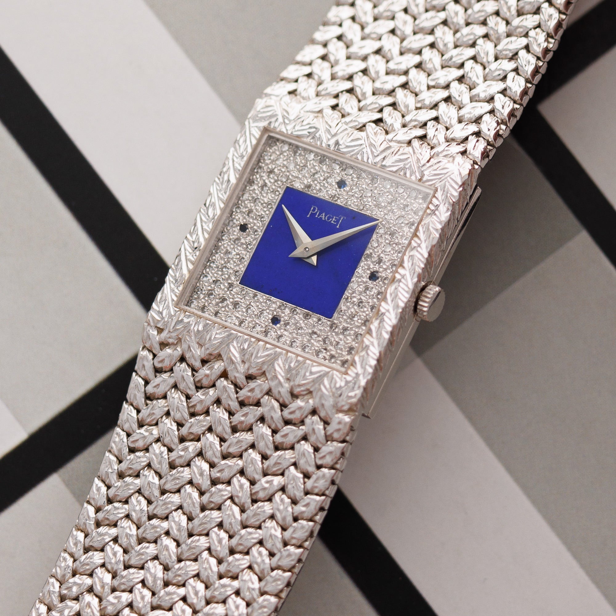 Piaget - Piaget White Gold Lapis and Diamond Watch Ref. 9352D2 - The Keystone Watches