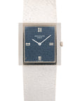 Patek Philippe - Patek Philippe White Gold Bracelet Watch Ref. 3571 with Rare Textured Blue Dial - The Keystone Watches