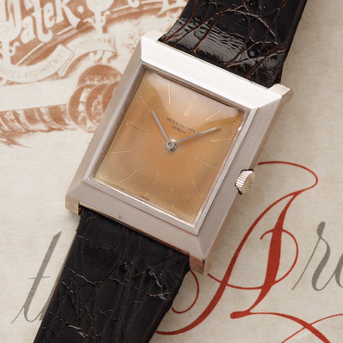 Patek Philippe White Gold Square Watch Ref. 3404