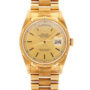 Rolex Yellow Gold Day Date Ref. 18248 with Factory Bark Finish