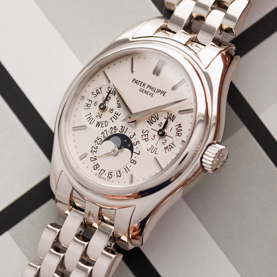 Patek Philippe White Gold Perpetual Calendar Watch Ref. 5136