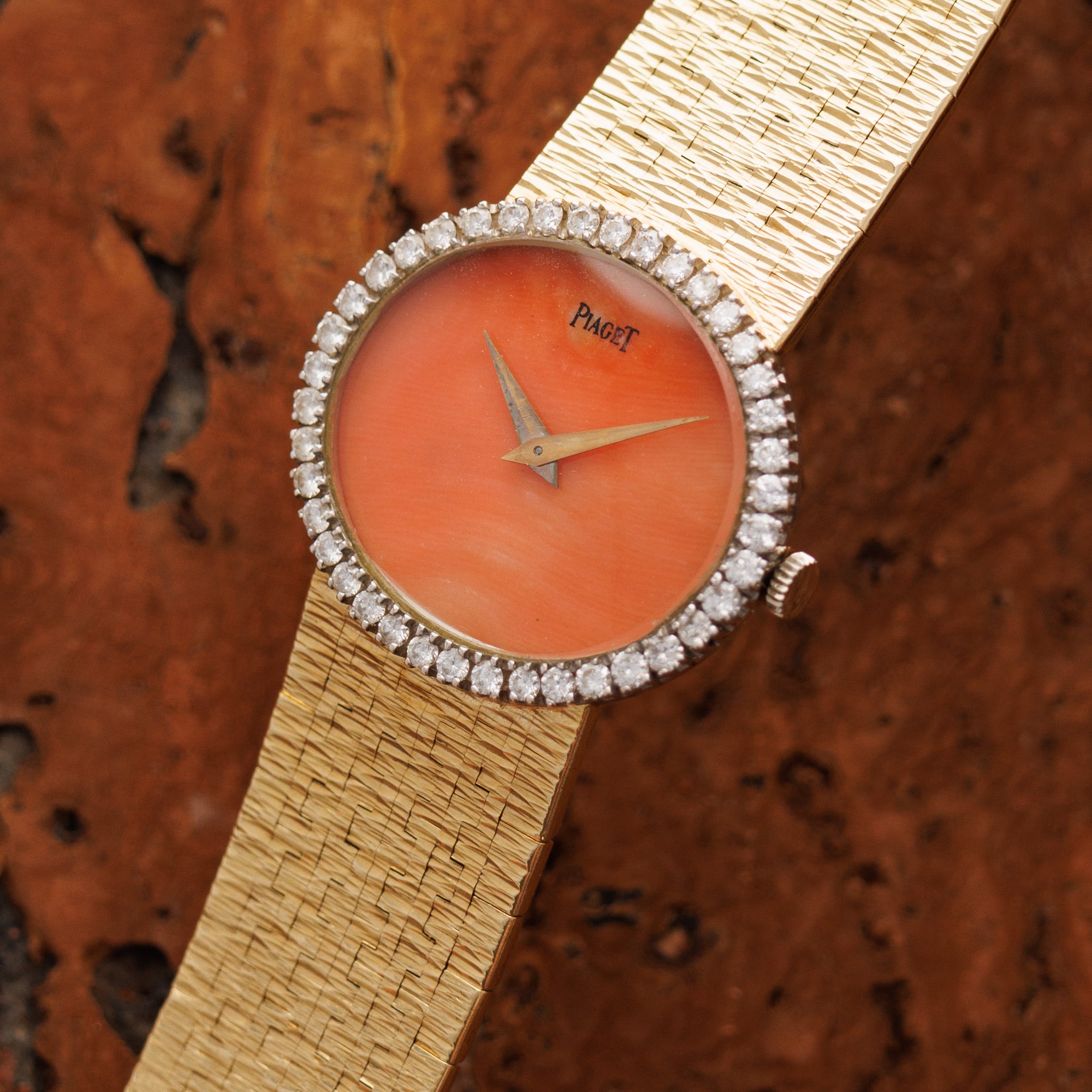 Piaget - Piaget Yellow Gold Coral Diamond Watch - The Keystone Watches