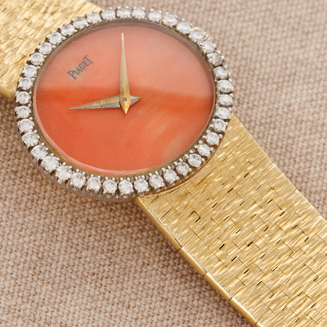 Piaget Yellow Gold Coral Diamond Watch