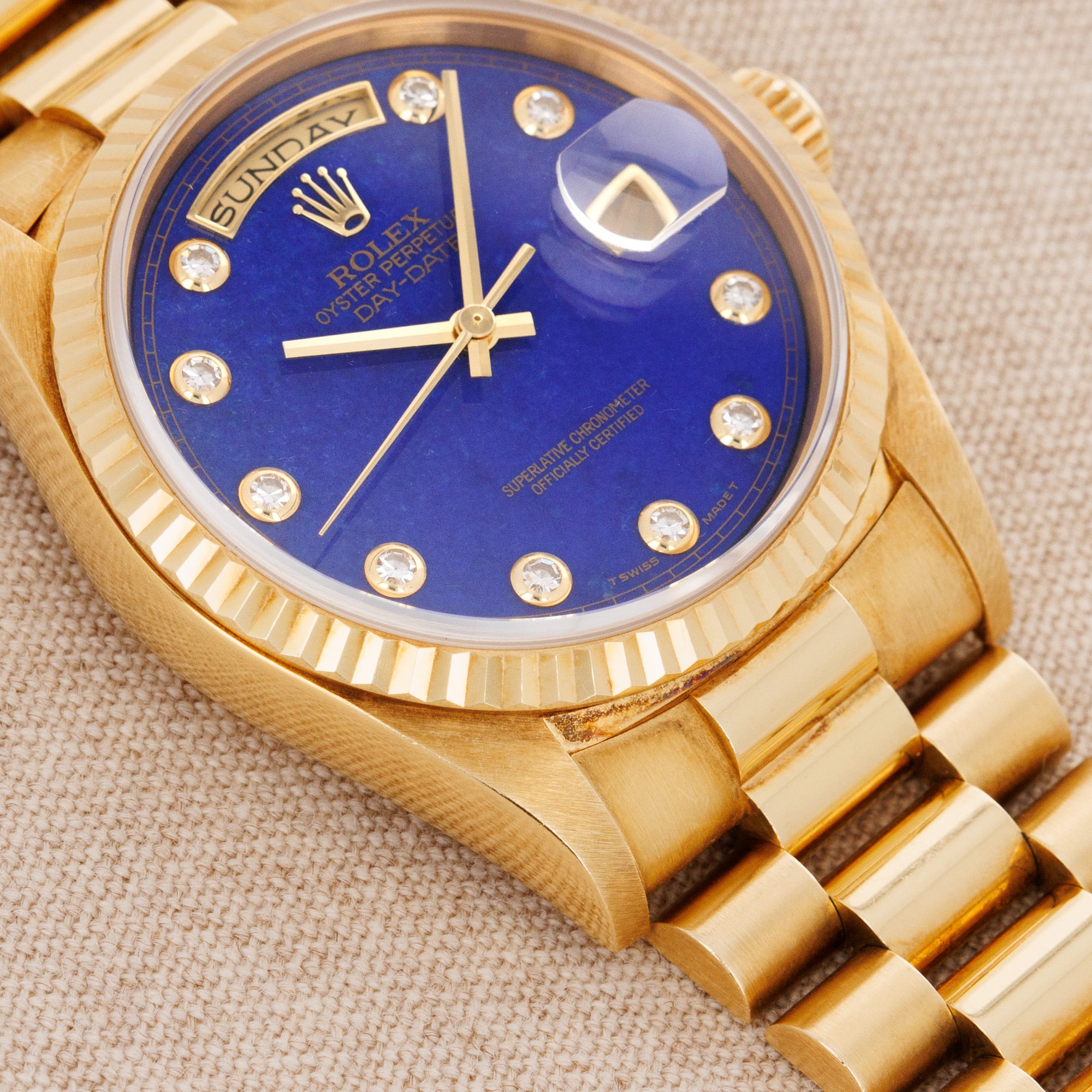 Rolex - Rolex Yellow Gold Day-Date Lapis Pinball Watch Ref. 18238 - The Keystone Watches