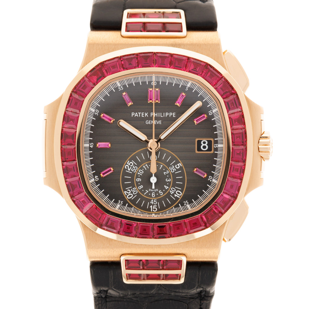 Nautilus Ruby Patek Philippe Nautilus Chronograph 5980/12R-010 18k RG – The Keystone ...