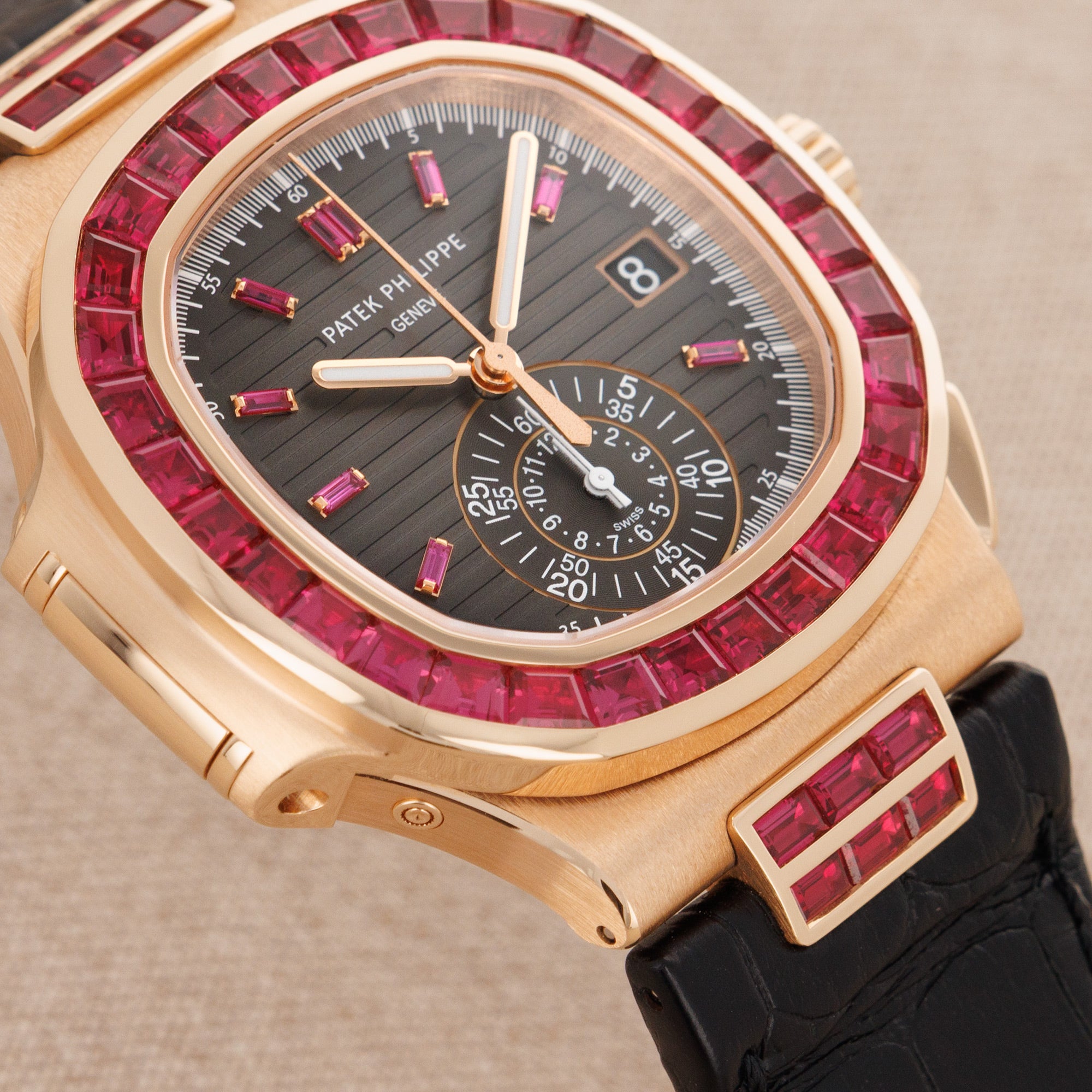 Patek Philippe - Patek Philippe Rose Gold Nautilus Ruby Watch Ref. 5980 - The Keystone Watches