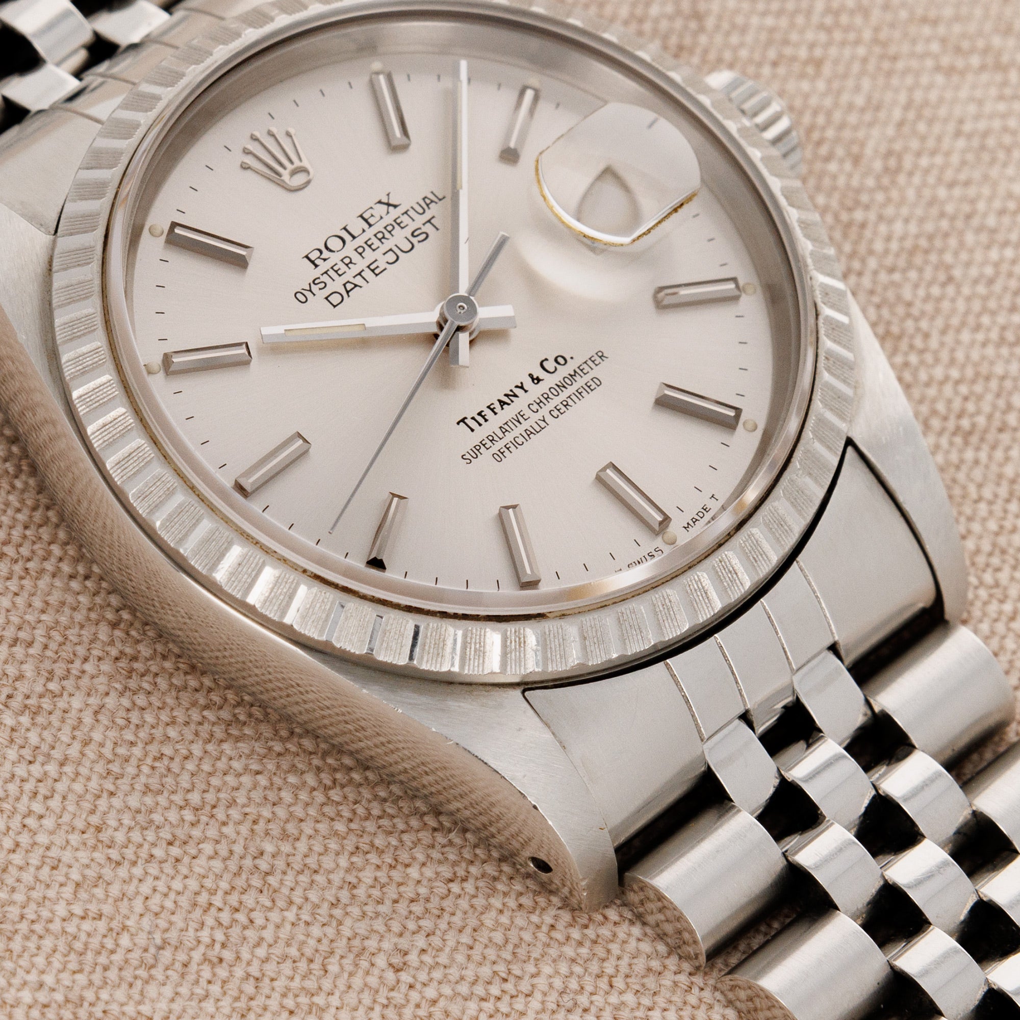 Rolex - Rolex Steel Datejust Ref. 16220 Retailed by Tiffany &amp; Co. - The Keystone Watches