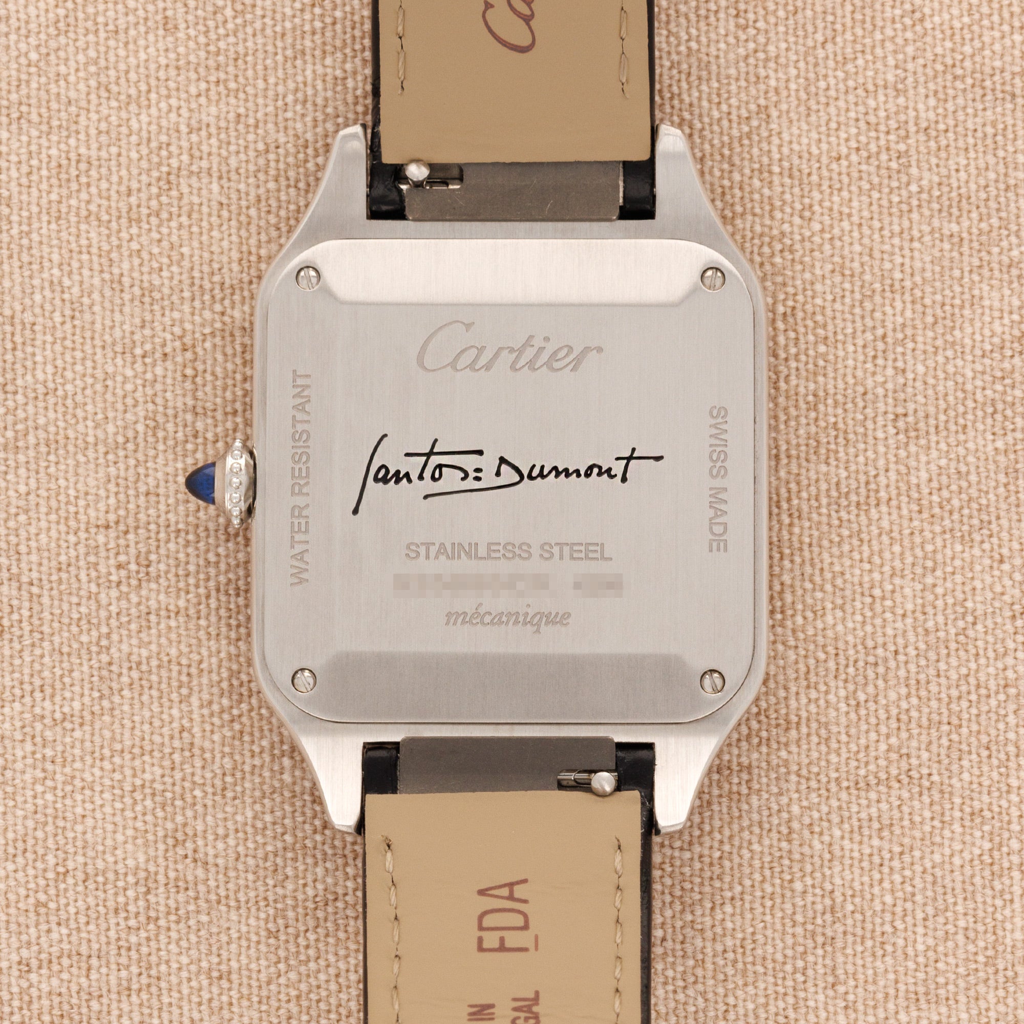 Cartier - Cartier Steel Black Lacquer Santos Dumont Ref. WSSA0046 - The Keystone Watches