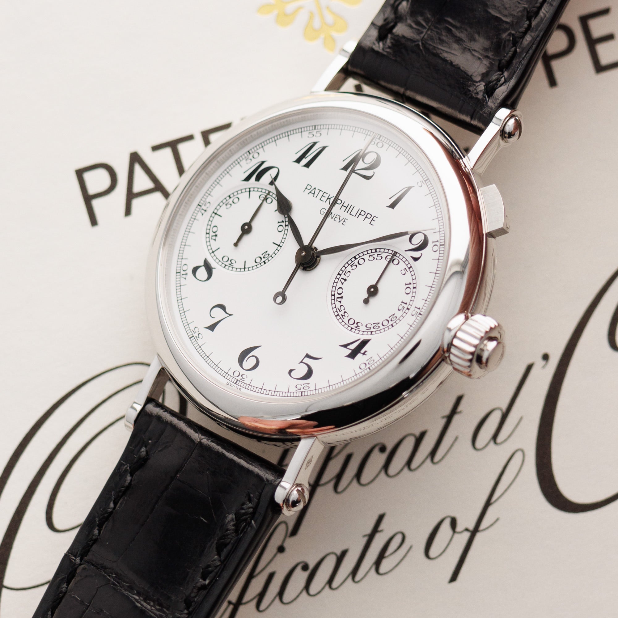 Patek Philippe - Patek Philippe Platinum Split Seconds Monopusher Chronograph 5959 - The Keystone Watches