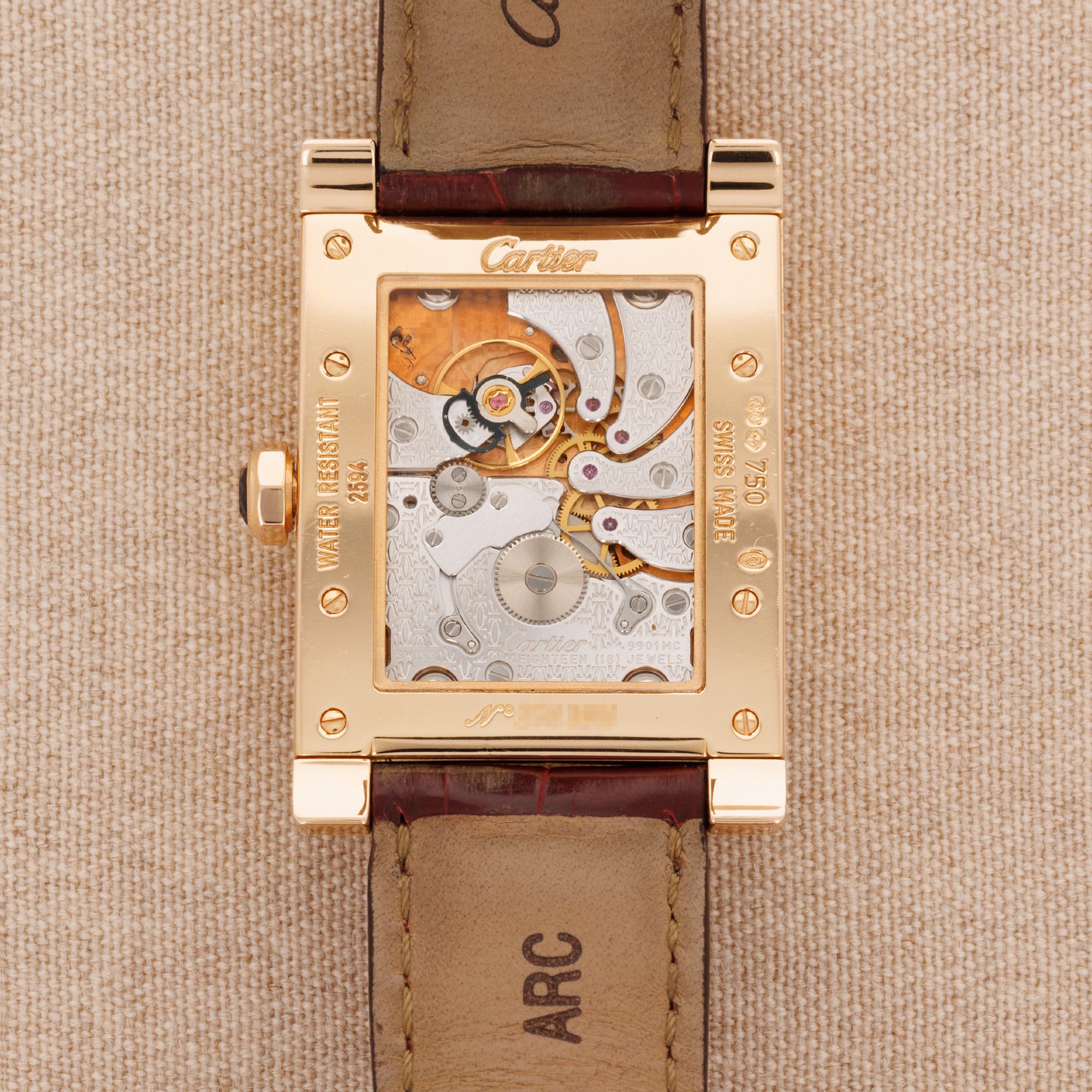 Cartier - Cartier Rose Gold Tank a Vis Dual Time Ref. 2594 - The Keystone Watches