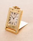 Cartier - Cartier Yellow Gold Tank Travel Clock, Sold in London - The Keystone Watches